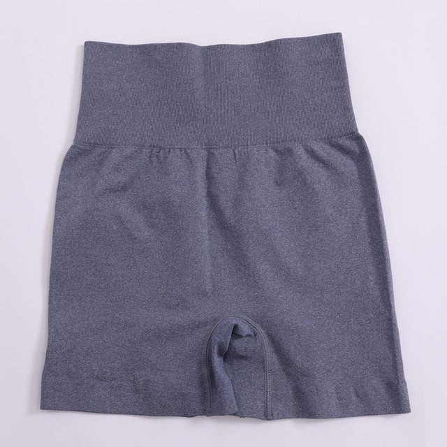 Women's High Waist Solid Yoga Shorts