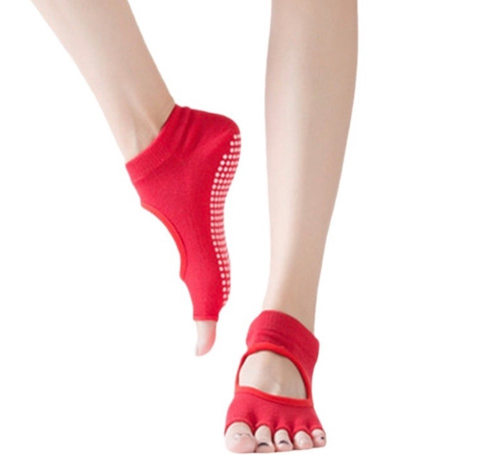 Non-Slip Five-Finger Yoga Socks for Women