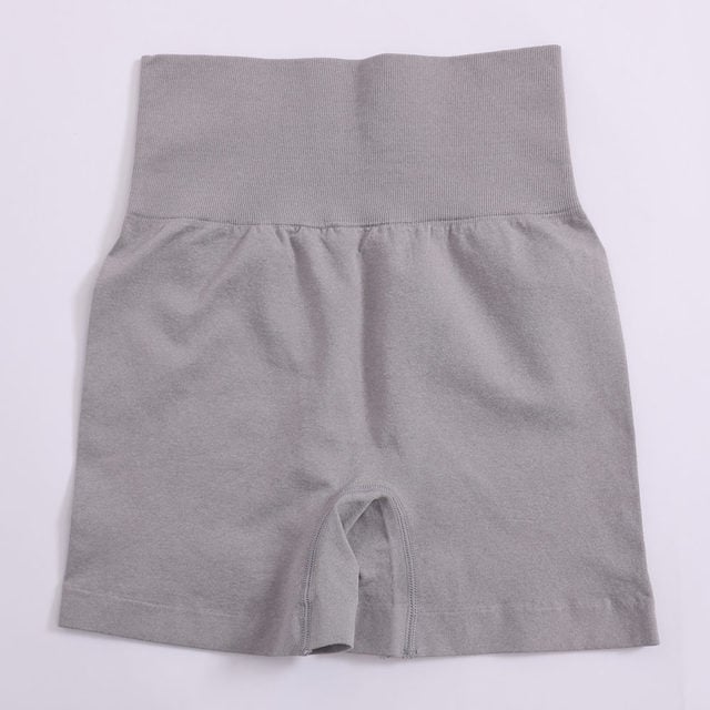 Women's High Waist Solid Yoga Shorts