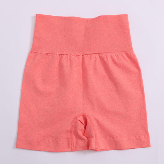 Women's High Waist Solid Yoga Shorts