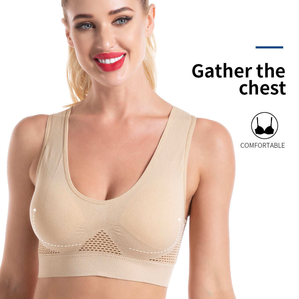 Women's Breathable Mesh Hollow Sports Bra