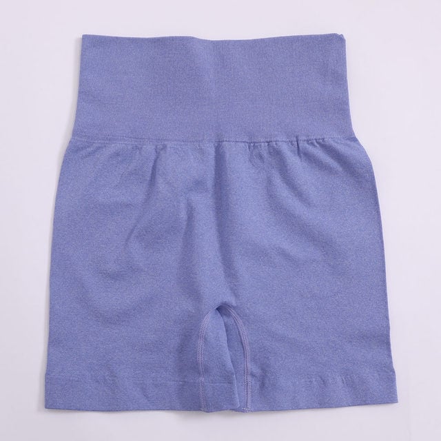 Women's High Waist Solid Yoga Shorts