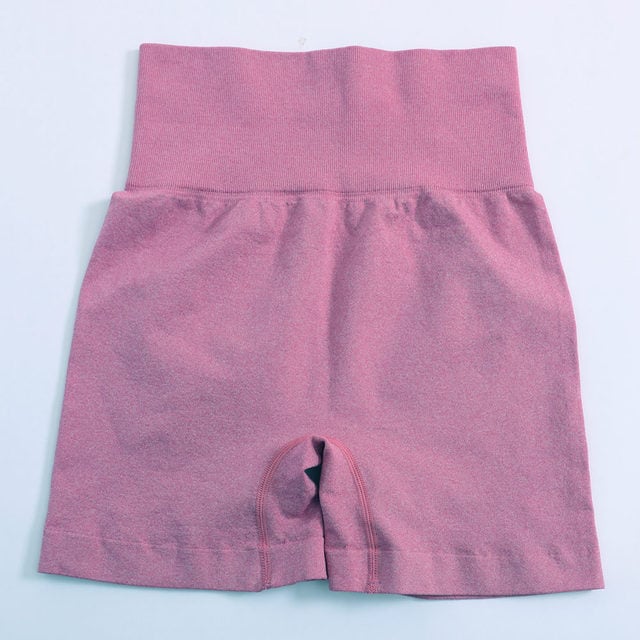 Women's High Waist Solid Yoga Shorts