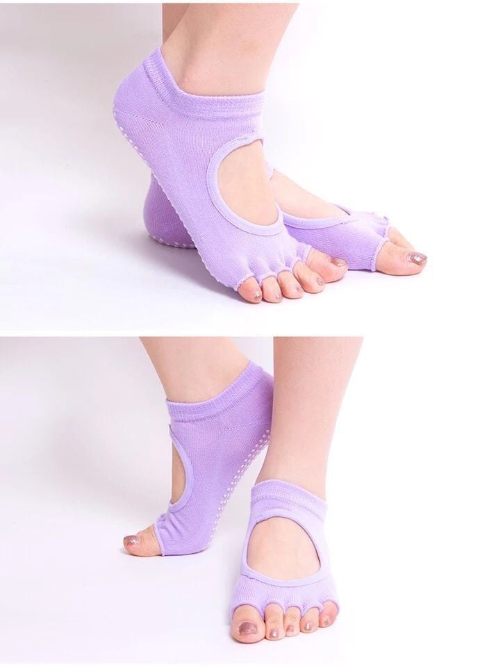 Non-Slip Five-Finger Yoga Socks for Women
