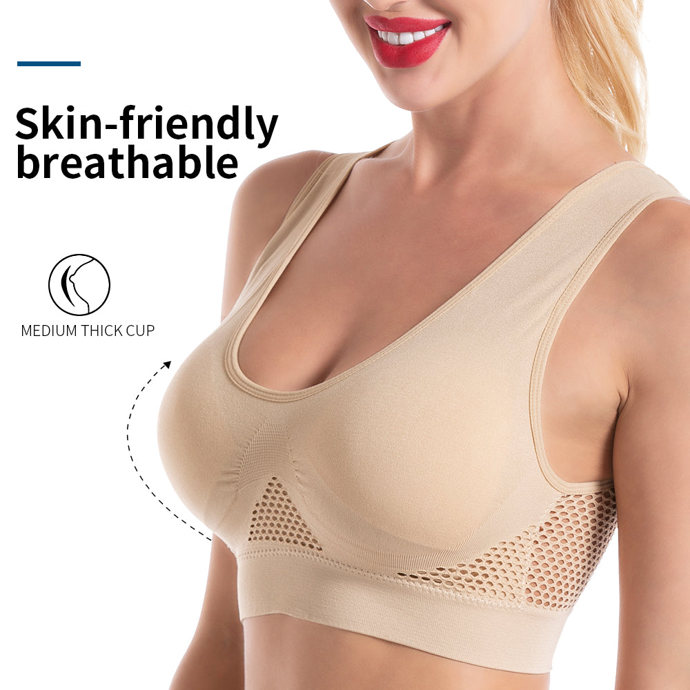 Women's Breathable Mesh Hollow Sports Bra