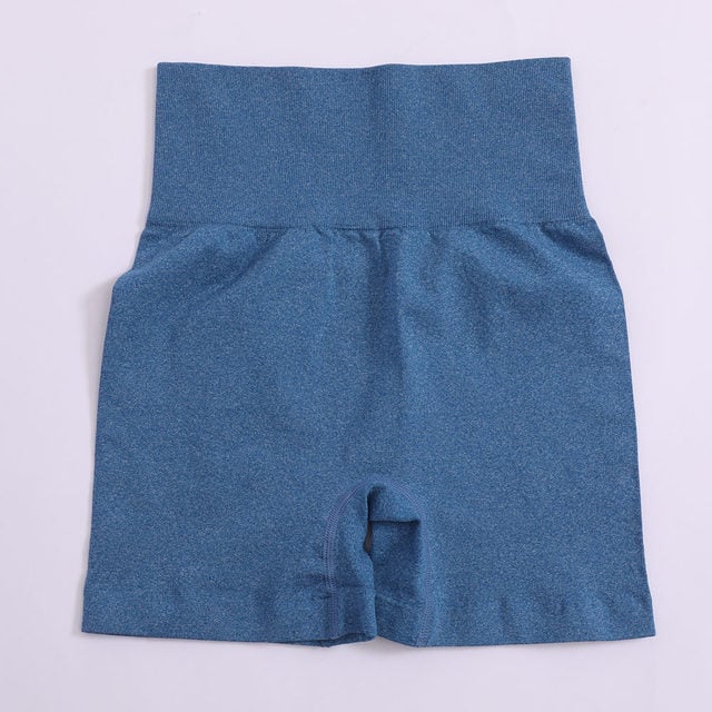 Women's High Waist Solid Yoga Shorts
