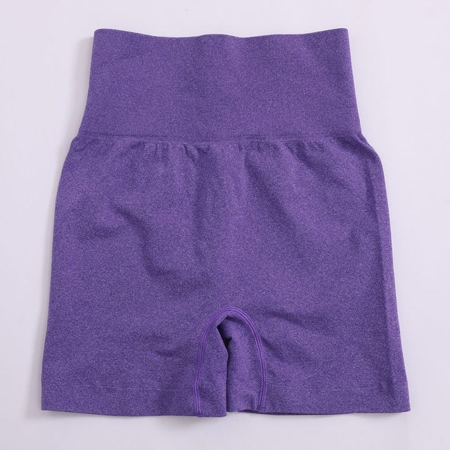 Women's High Waist Solid Yoga Shorts