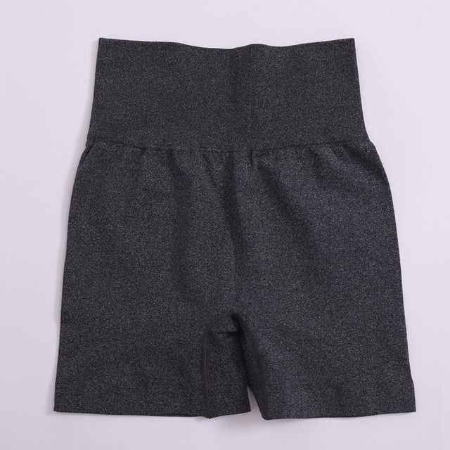 Women's High Waist Solid Yoga Shorts
